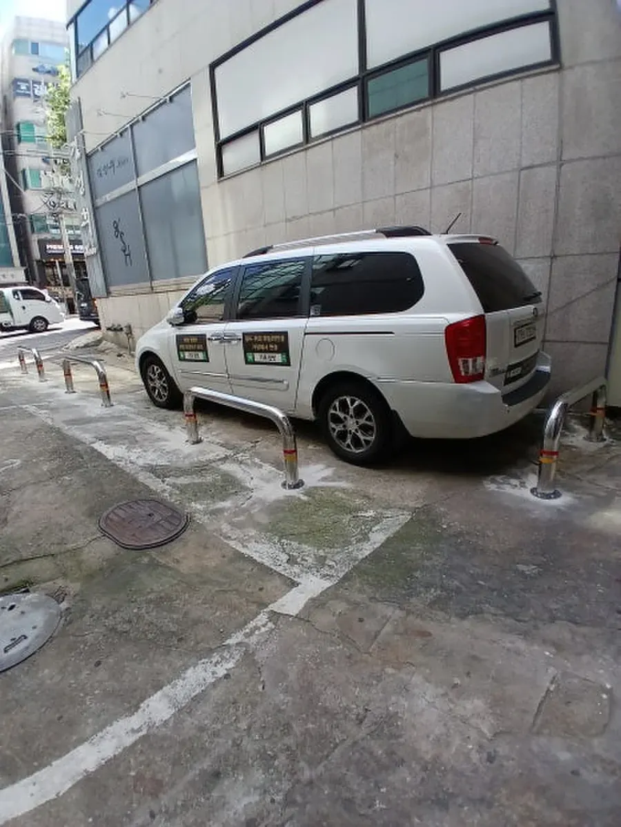 스텐 U자형 불법주정차 방지 볼라드설치